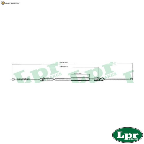 Cable parking brake - c0692b, for