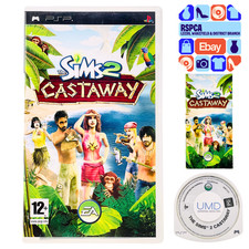 Playstation Portable Sims 2 Castaway 2007 Sony PSP Video Game Manual & Case