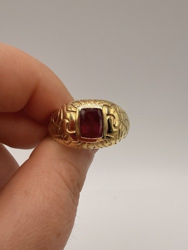 Men natural ruby ring 925 - men’s,