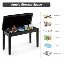 Piano Bench Double Duet Seat