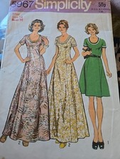 Simplicity 5967 Vintage Used Sewing Pattern cut Ladies Dresses Size UK 14