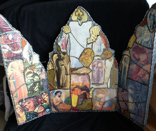 Triptych angels and - triptych.,