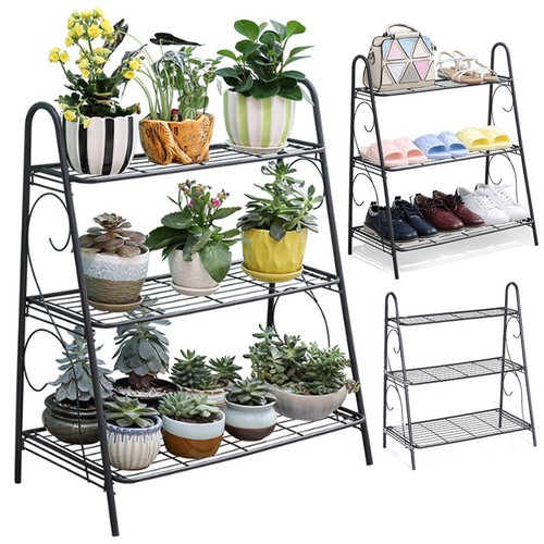 3tier metal ladder plant - metal, stand