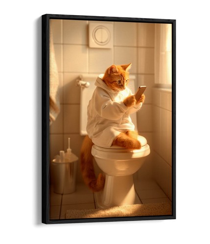 Cat wearing robe - a, on