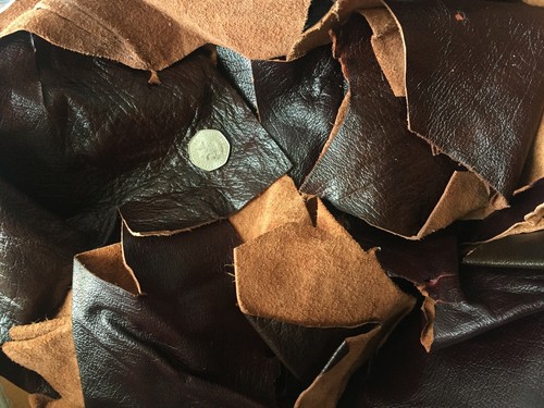 Leather offcuts scrap - offcuts, hide