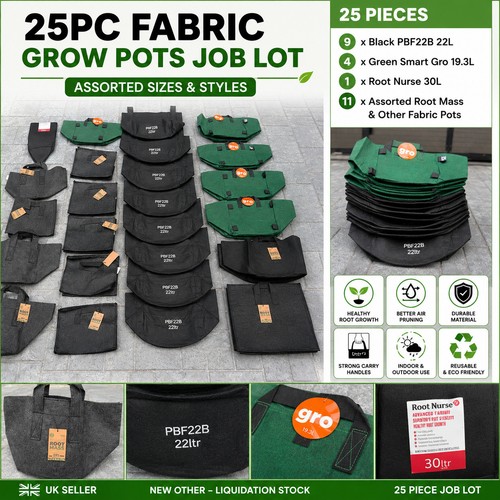 25pc fabric grow bags - bags, job