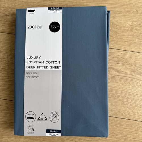 Double deep fitted sheet - m&s,