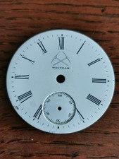 Waltham Ceramic Pocket Watch Dial, Pickaxe Pattern, 44.84mm Diameter #N333