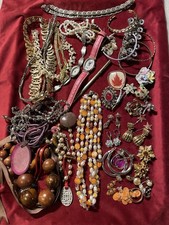 Gold Silver Tone And Red Brown Jewellery Mix Job Lot Bundle.