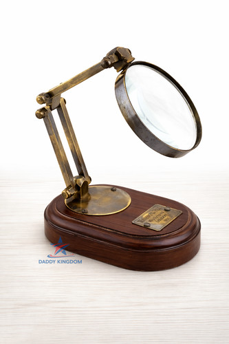 Brass glass magnifying antique - magnifying,