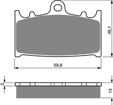 Brake Disc Pads Rear Goldfren