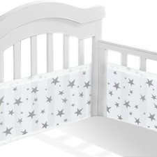 Breathable 3D Mesh Liner For Cot Beds 2PCS baby Crib surrounds Cot surrounds