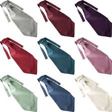 Wedding Ruche Cravat Pre-Tied Poly Dupioni Mens Optional Hanky