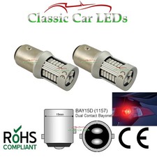 2x BAY15D RED STOP / TAIL LED