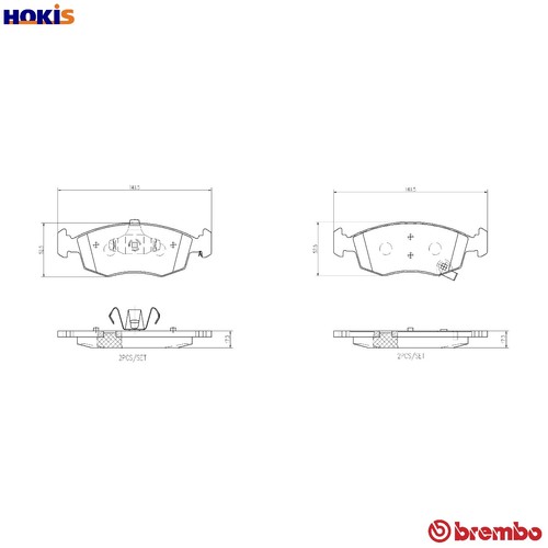 Brake pad set disc - p, 11