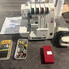 Vintage Singer Ultralock 14U34B Sewing Machine With Manual Tested Works