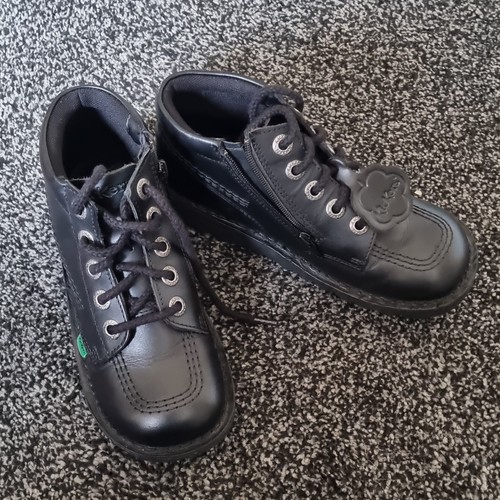 Kickers teens black leather - kickers,