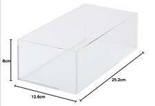 MUJI Acrylic Storage Box Medium 25.2×12.6×8cm Clear 44089576 Japan New