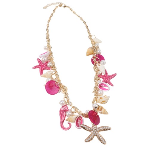 Pearl conch shell necklace - conch,