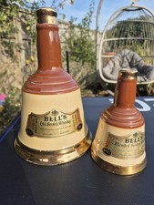 Wade Pottery Vintage Bells Scotch Whisky Bottle Large and Small Decanter Empty