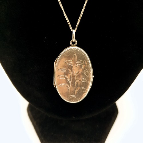 Large silver locket pendant - large,