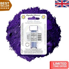 Versatile Sugarflair Purple Sparkle Edible Lustre Dust for Glamorous Cakes - 2g
