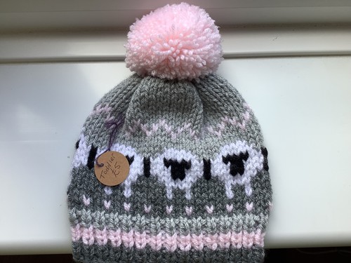 Sheep motif toddler bobble hat - sheep,