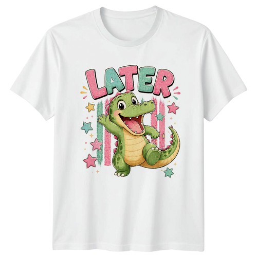 Later shirt alligator animal - later, t-shirt