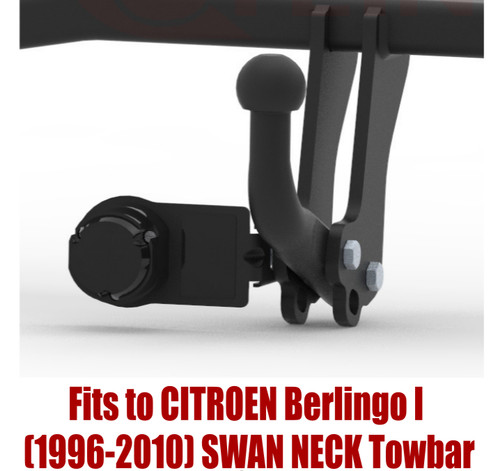 Swan neck tow bar for - bar, citroen