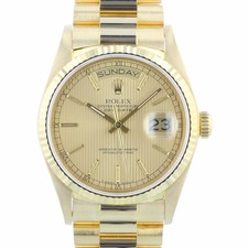 Rolex Day Date 18038 36 mm Champagne Tapestry Dial 18ct Yellow Gold 1986 Watch