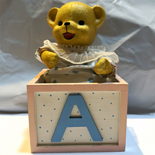 Vintage musical rotating teddy - vintage,