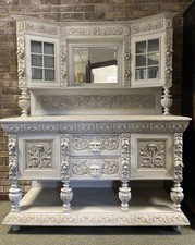 Late Victorian Highly Ornate Painted Dresser Fully Restored.