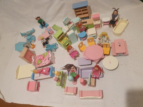 Wooden dolls house - wooden,