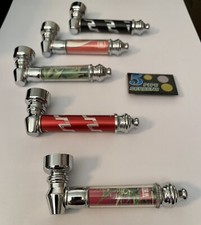 METAL TOBACCO PIPE + FREE PIPE SCREENS, NOVELTY PIPE, VARIOUS DESIGNS. 