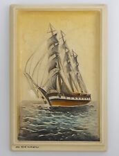 VINTAGE IVOREX A. OSBORNE WALL PLAQUE 'AN OLD WHALER' C.1910