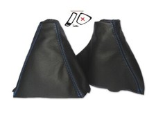 Gear Handbrake Gaiter For Bmw 3 E90 E91 E92 E93 Leather Blue Stitching