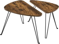 2x Nesting Side Tables Coffee
