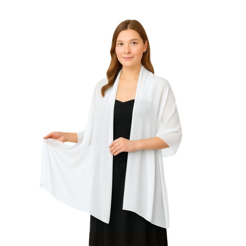 Chiffon shawls for women - for, plain