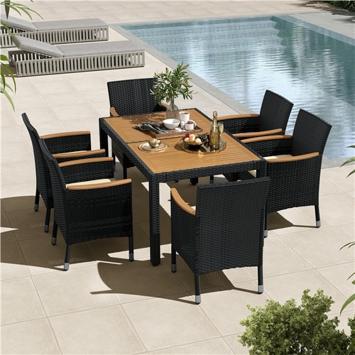 7pcs rattan patio furniture - 7pcs,