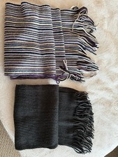 TWO MENS STRIPED SCARVES