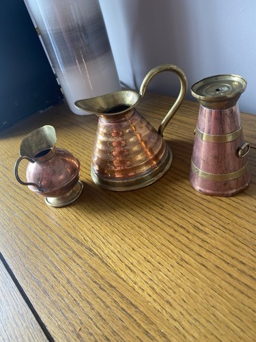Vintage copper miniature milk - miniature,