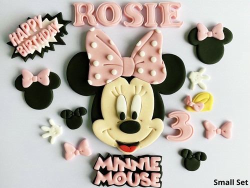 Edible fondant pink minnie - edible,