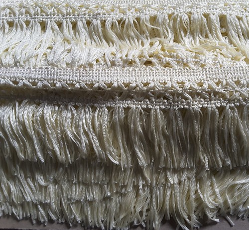 Cream fringe trim metres - trim,