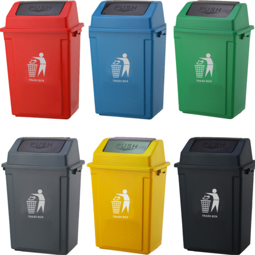 Recycling swing trash can bin - recycling,
