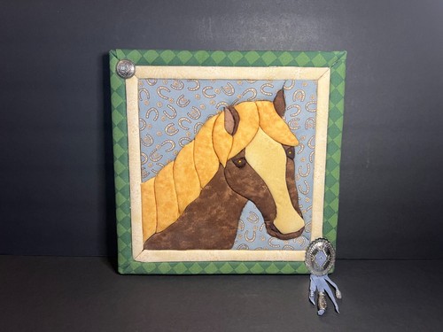 Vintage handmade quilted horse - handmade,