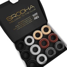 12 Hair Bobbles Spiral Coil