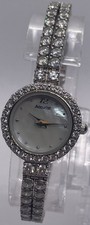 Accurist Women's Gem Set Watch &Strap MOP Dial LB1192P New Battery Working