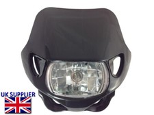 Motorcycle Headlight Motocross Trail Bike Supermoto Streetfighter BLACK