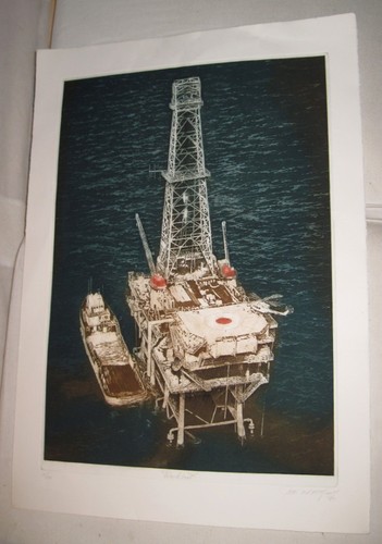 Jeb breithaupt colored etching - colored,