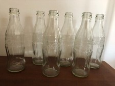 Coca Cola Diet Coke Bottles Empty 250ml Craft Up Cycle Glass Bottles Vase x 6